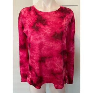 AQUA Womens Cashmere SWEATER Long Sleeve PINK Burgundy Size S